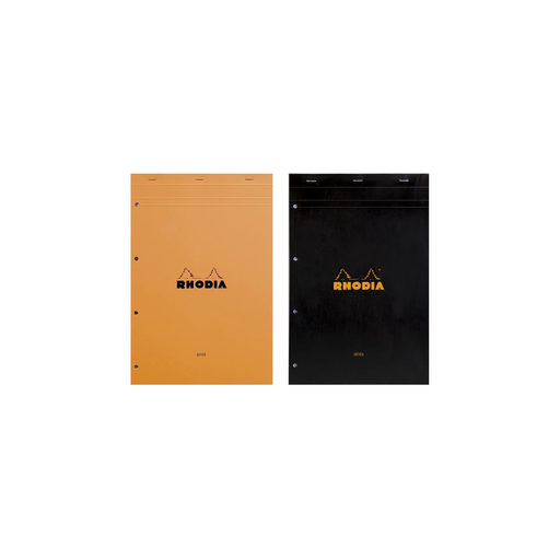 [3037920201009] RHODIA Bloc note perforé, grands carreaux, 21x31,8cm, 160 pages, coloris assortis
