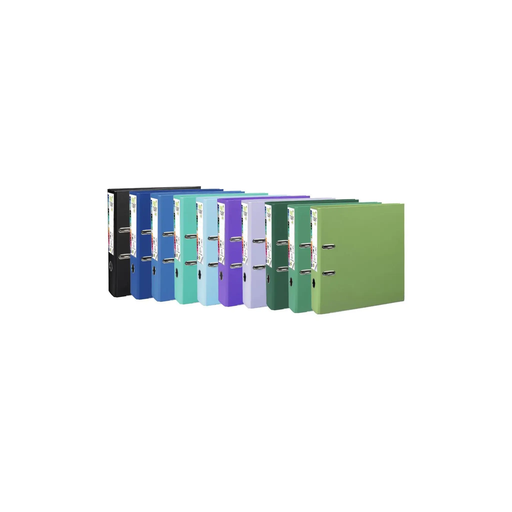 [3037921080917] EXACOMPTA Extra Wide Lever Arch File 80mm Spine A4 Cold Colours