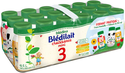 Blédina Blédilait Baby Milk 3rd Age Growth: The 18 Bottles Of 250Ml