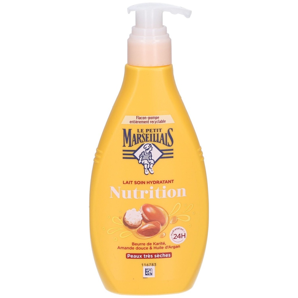 Le Petit Marseillais Moisturizing Care Milk Nutrition With Shea Butter, Sweet Almond And Argan Oil For Very Dry Skin 250Ml