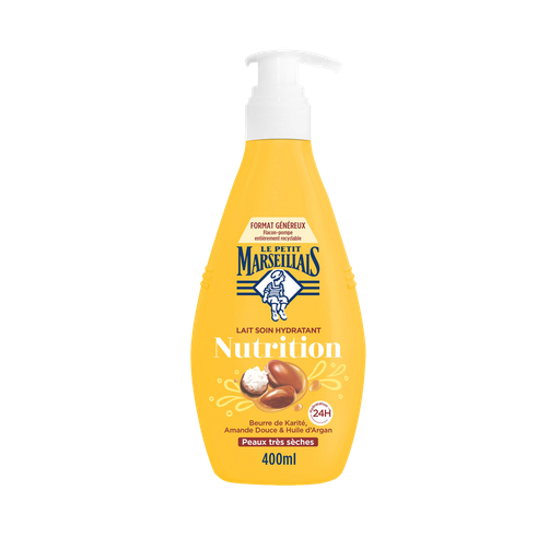[3574661818078] LE PETIT MARSEILLAIS Nourishing Body Lotion Shea Butter Sweet Almond Argan Oil 400 ml