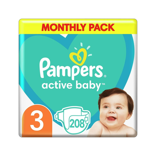 [8001090910745] PAMPERS Fraldas Descartáveis S3 Tamanho 3 (208 unidades)