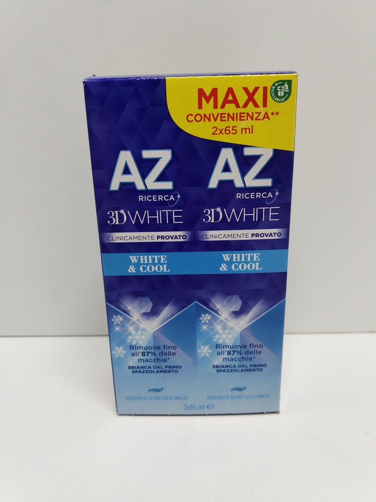 Az Ricerca Dentifrice 65 Ml 3D White - White & Cool (Pack 2 Tubes)