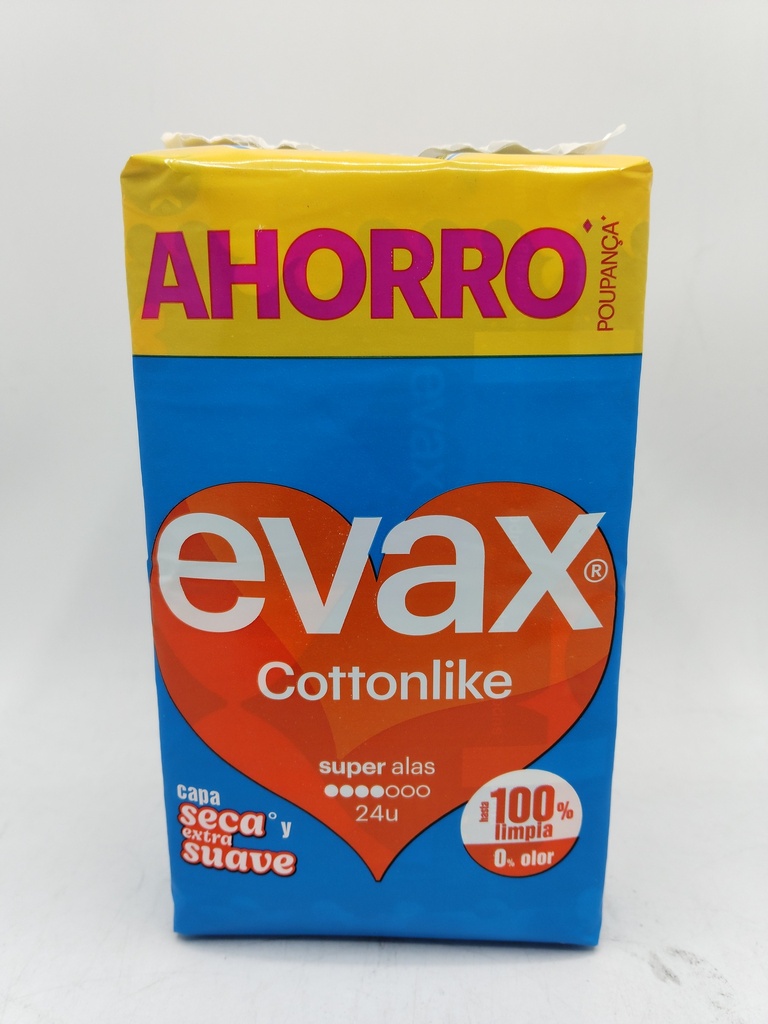 Evax Cottonlike Serv. Hyg. 24 Pc. Super Avec Ailettes (Abs. 4)