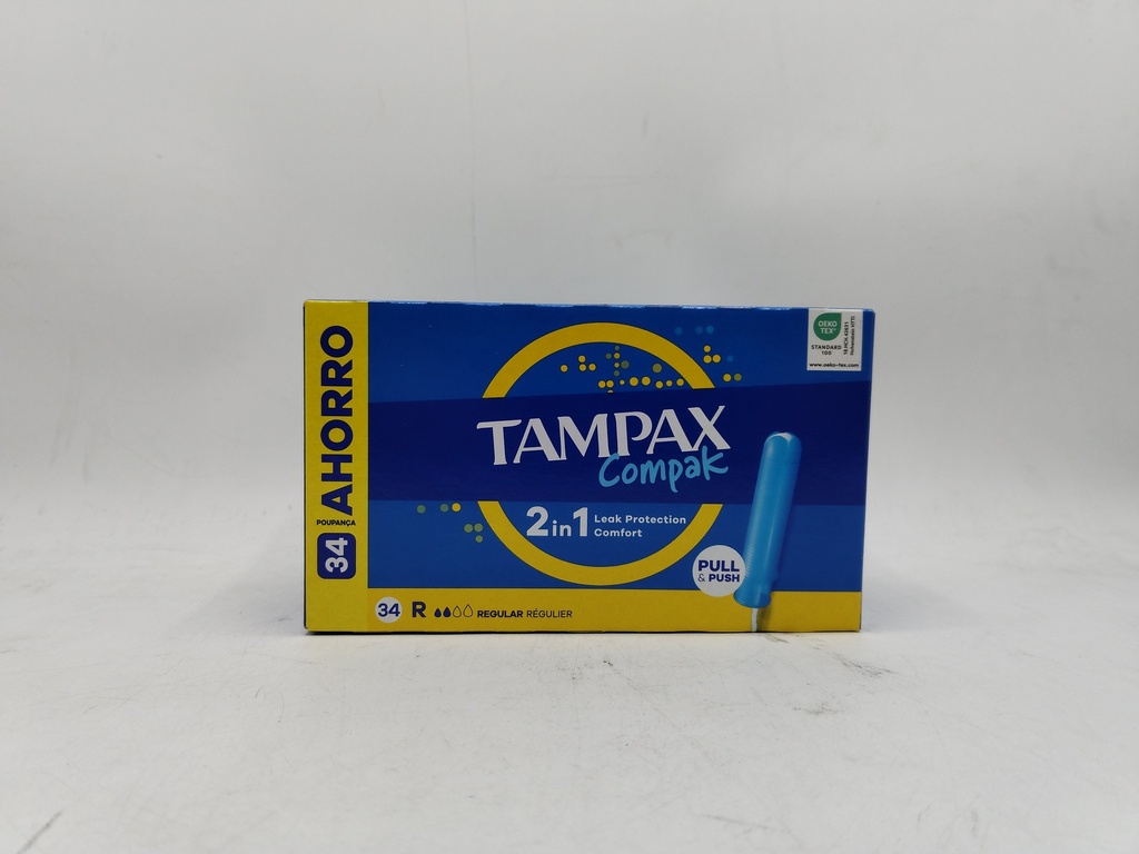 Tampax Compak Tampons "2In1" 34 Pc. Regular  (Abs. 2)
