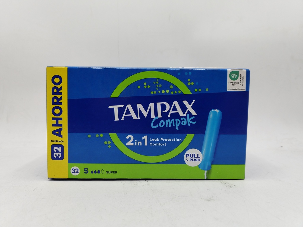 Tampax Compak Tampons "2In1" 32 Pc. Super (Abs.3)