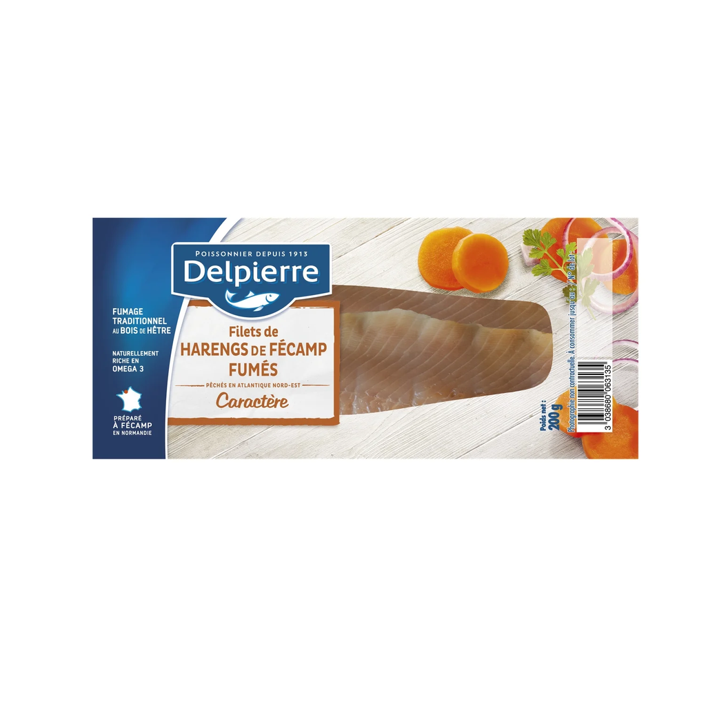 DELPIERRE Smoked Herring Fillets Natural 200 g