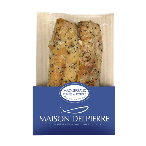 [3038680075527] DELPIERRE Smoked Mackerel Fillets with Pepper 150 g