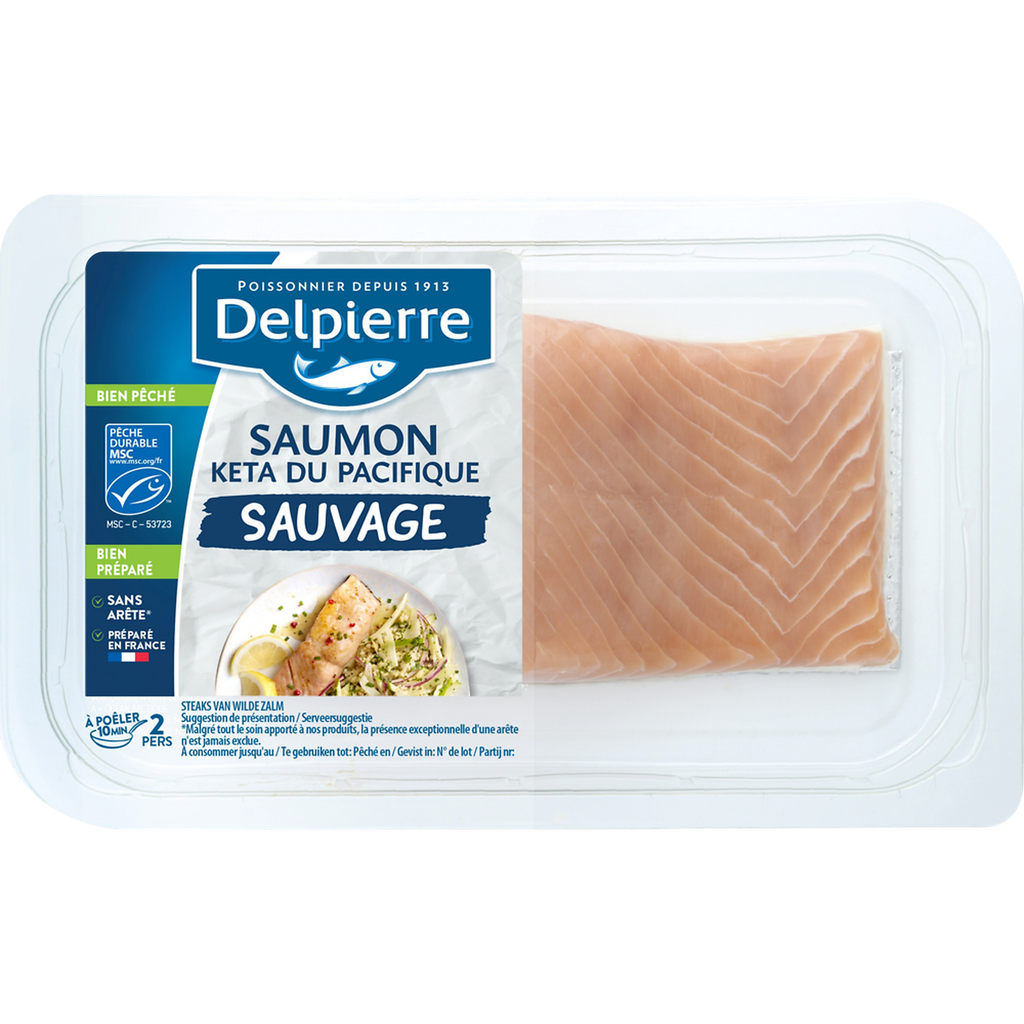 DELPIERRE 2 Lombos de Salmão Selvagem Keta 240 g