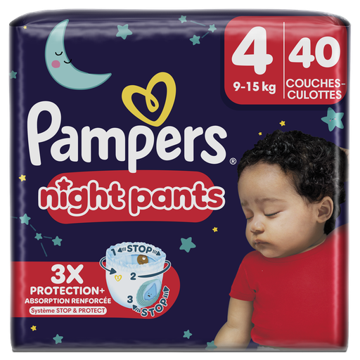[8700216669696] PAMPERS Baby-Dry pañales braguita noche talla 4 (9-15 kg) 40 pañales