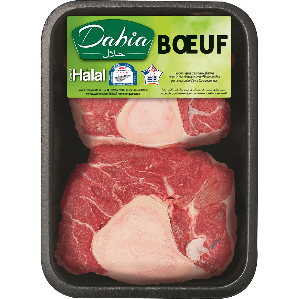 DABIA Carne de Bovino: Jarrete com Osso Halal para Estufar 900 g