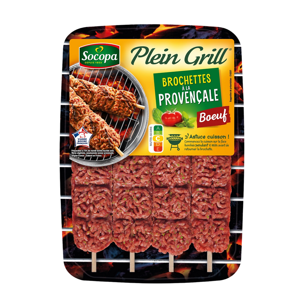 SOCOPA Plein Grill minced beef skewers Provençal style 400 g
