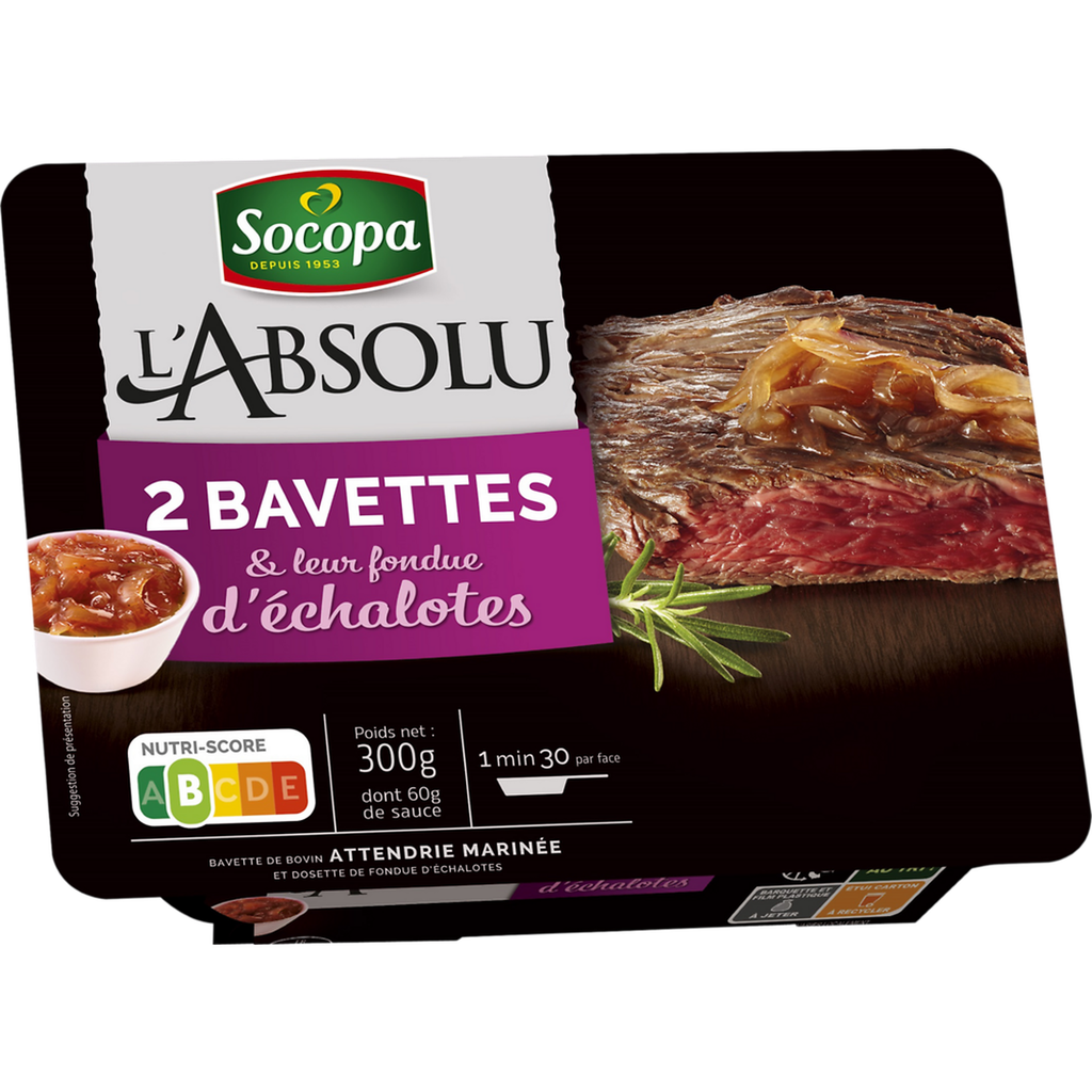 SOCOPA Bavette de vaca marinada com confitado de chalotas 300 g
