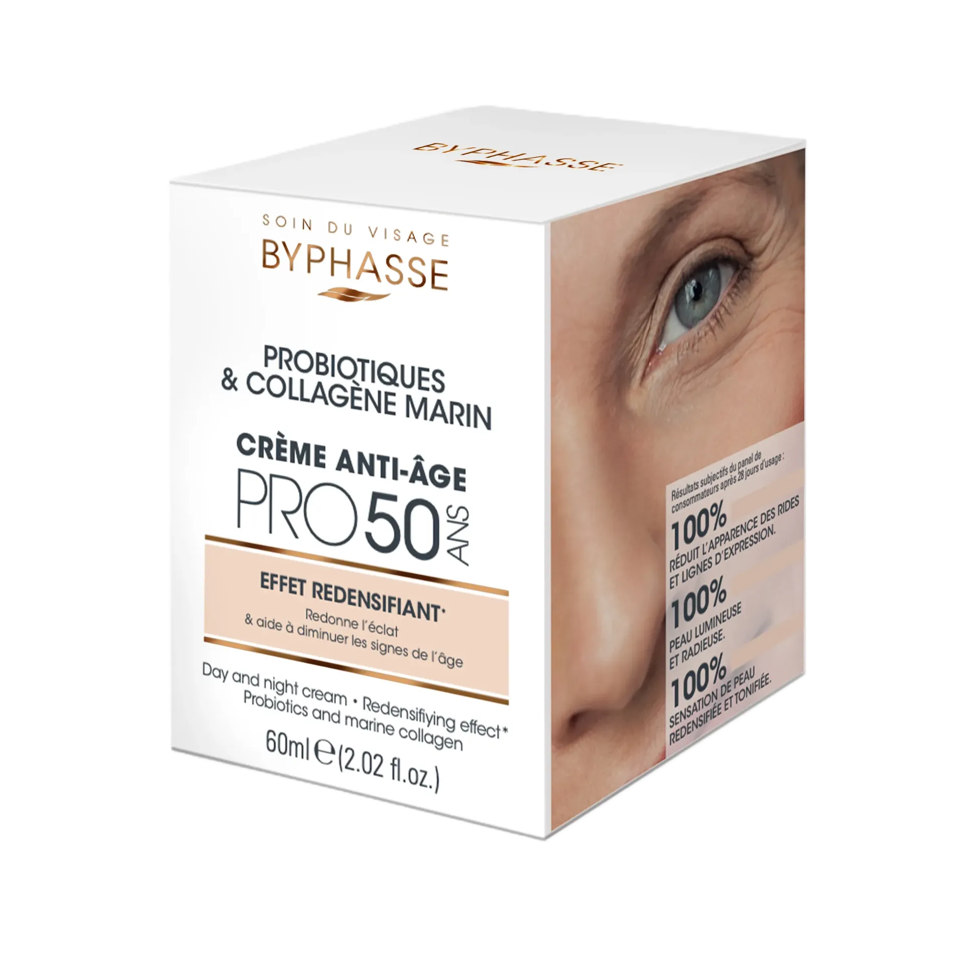 Byphasse Crème Anti-Âge Pro50 Ans Redensifiante 60 Ml