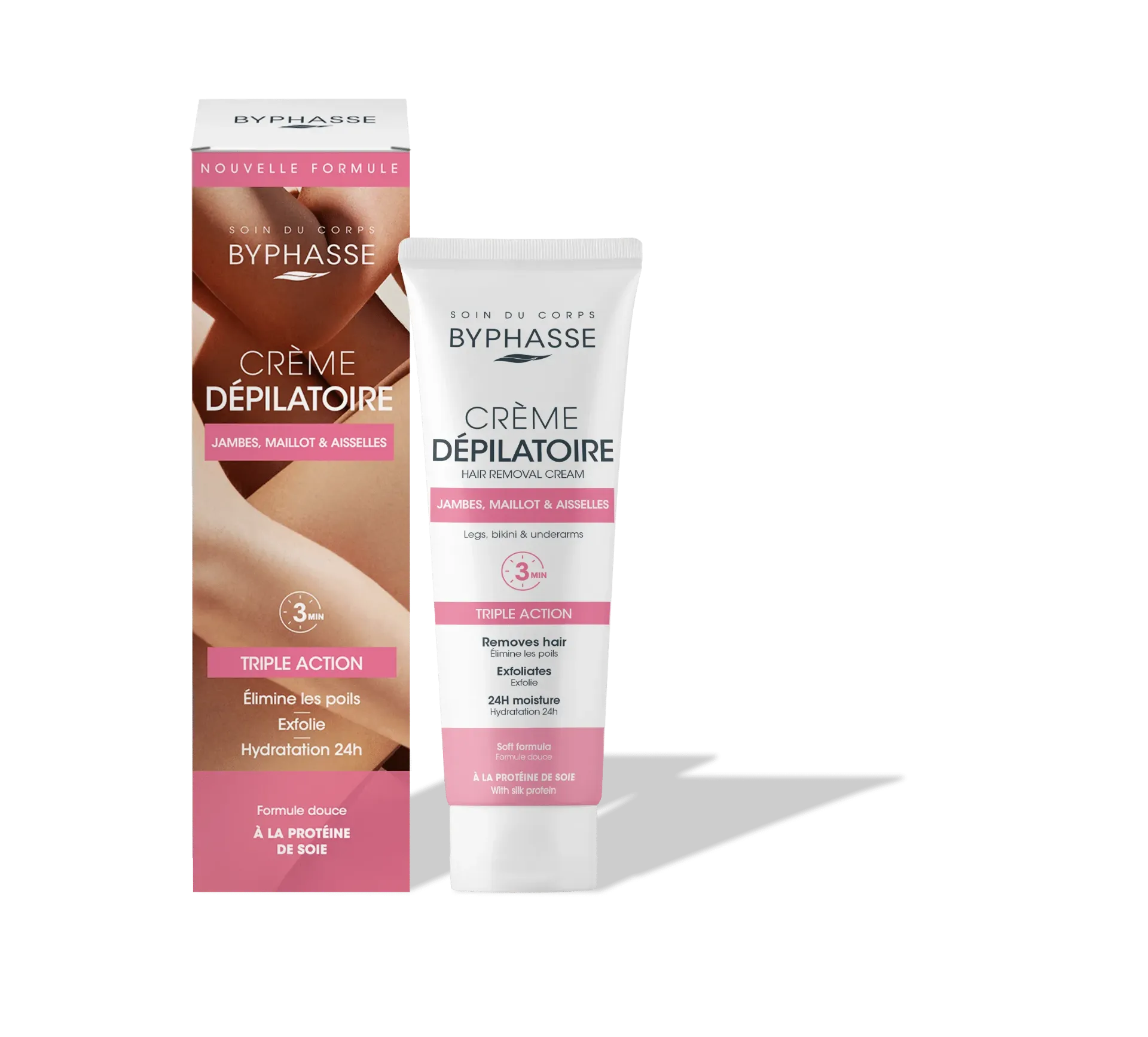 Byphasse Crème Dépilatoire À La Protéine De Soie 125Ml