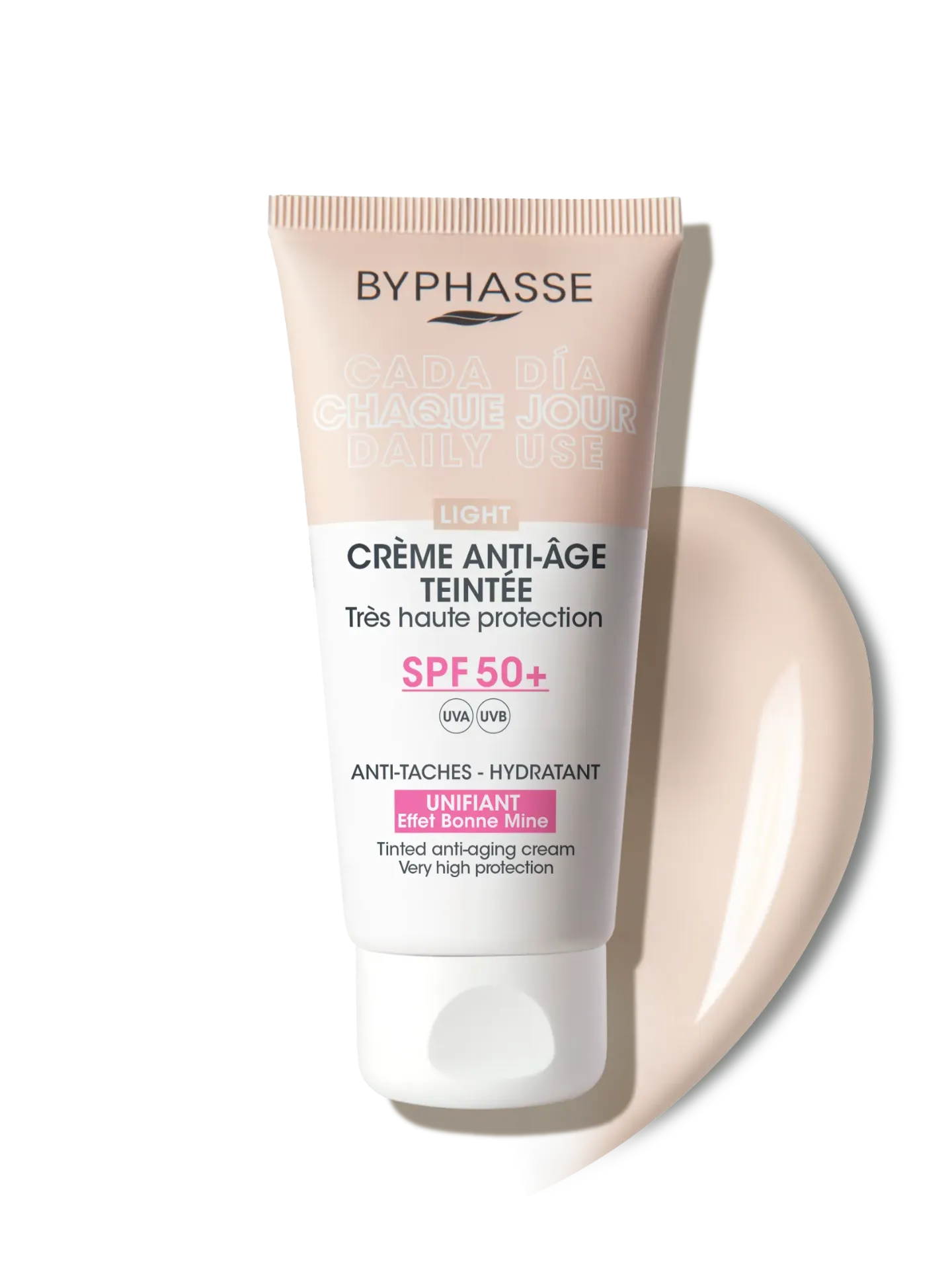 Byphasse Crème Visage Anti-Âge Teintée Light Spf 50+ 50Ml