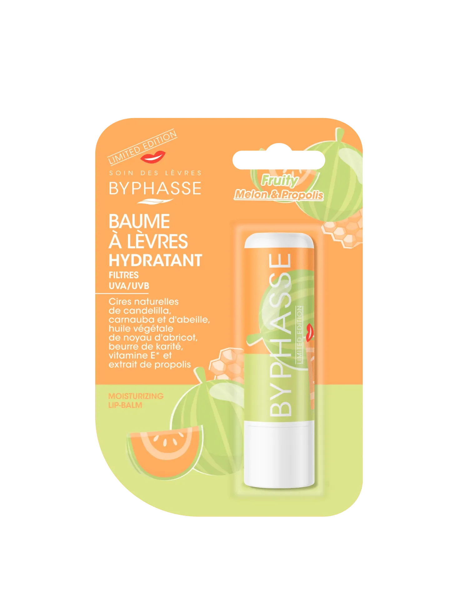 Byphasse Baume À Lèvres Fruity Melon Propolis 4,8 G