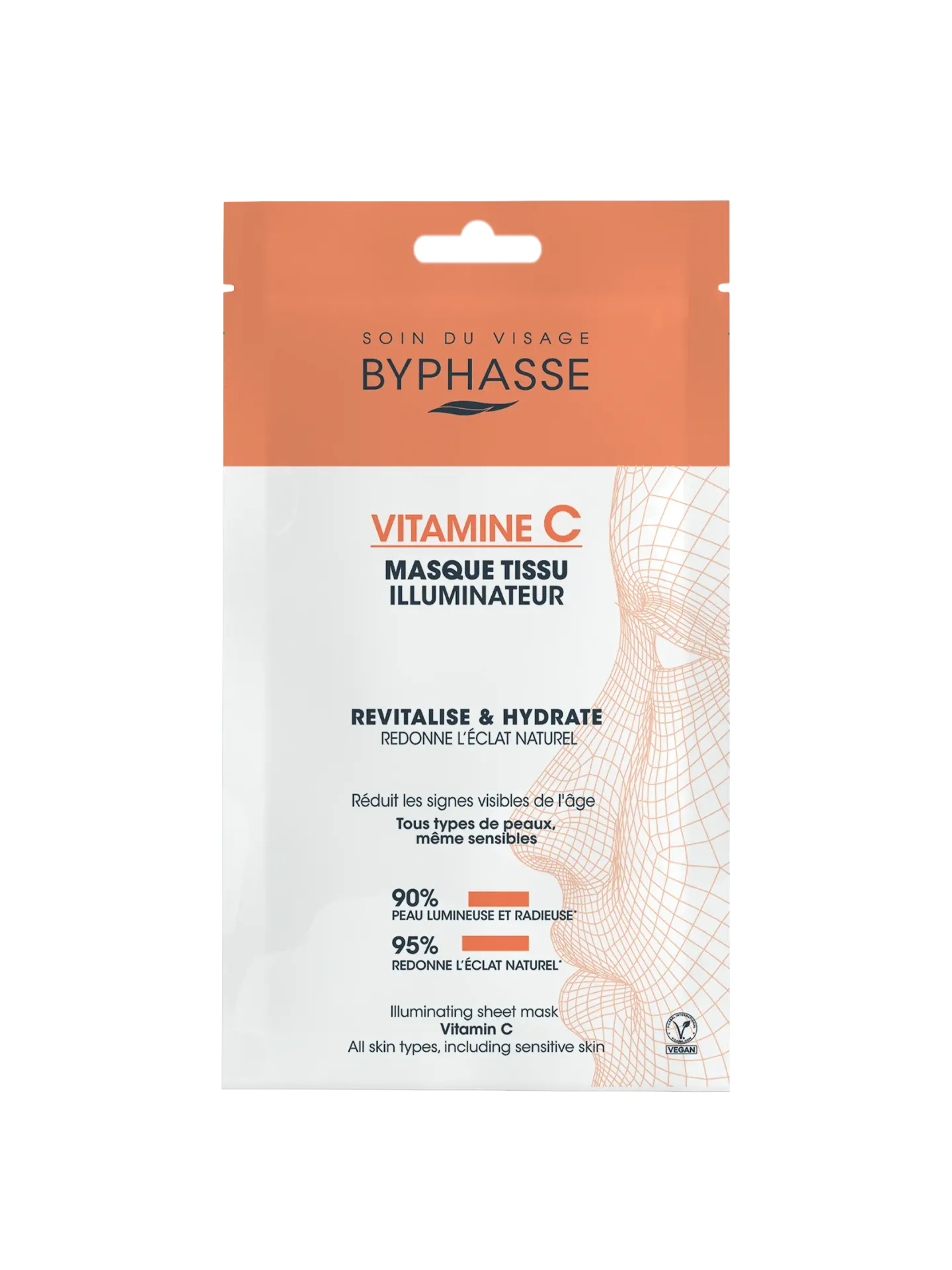 Byphasse Masque Tissu Illuminateur Vitamine C 18Ml