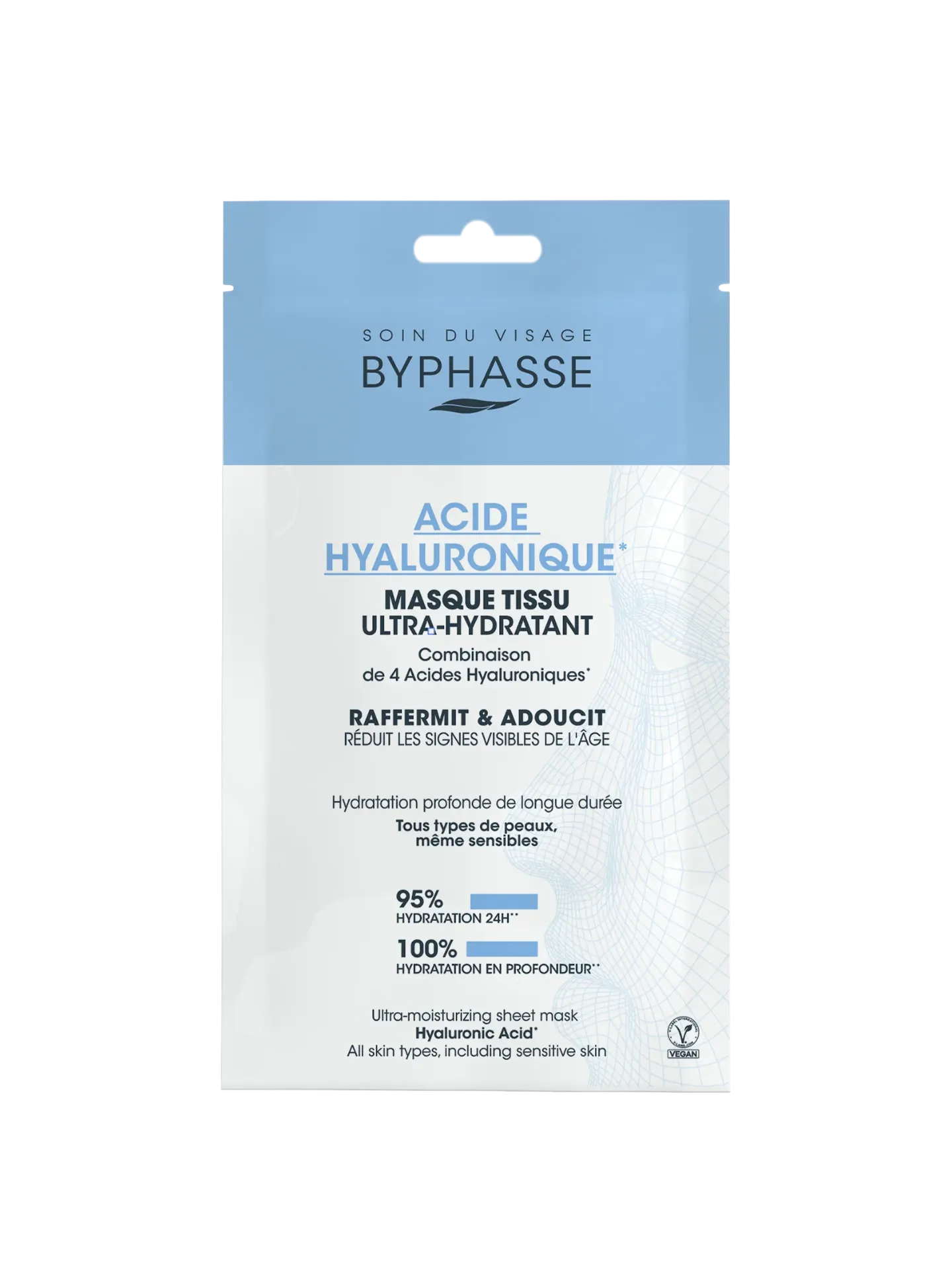 Byphasse Masque Tissu Ultra-Hydratant Acide Hyaluronique 18Ml