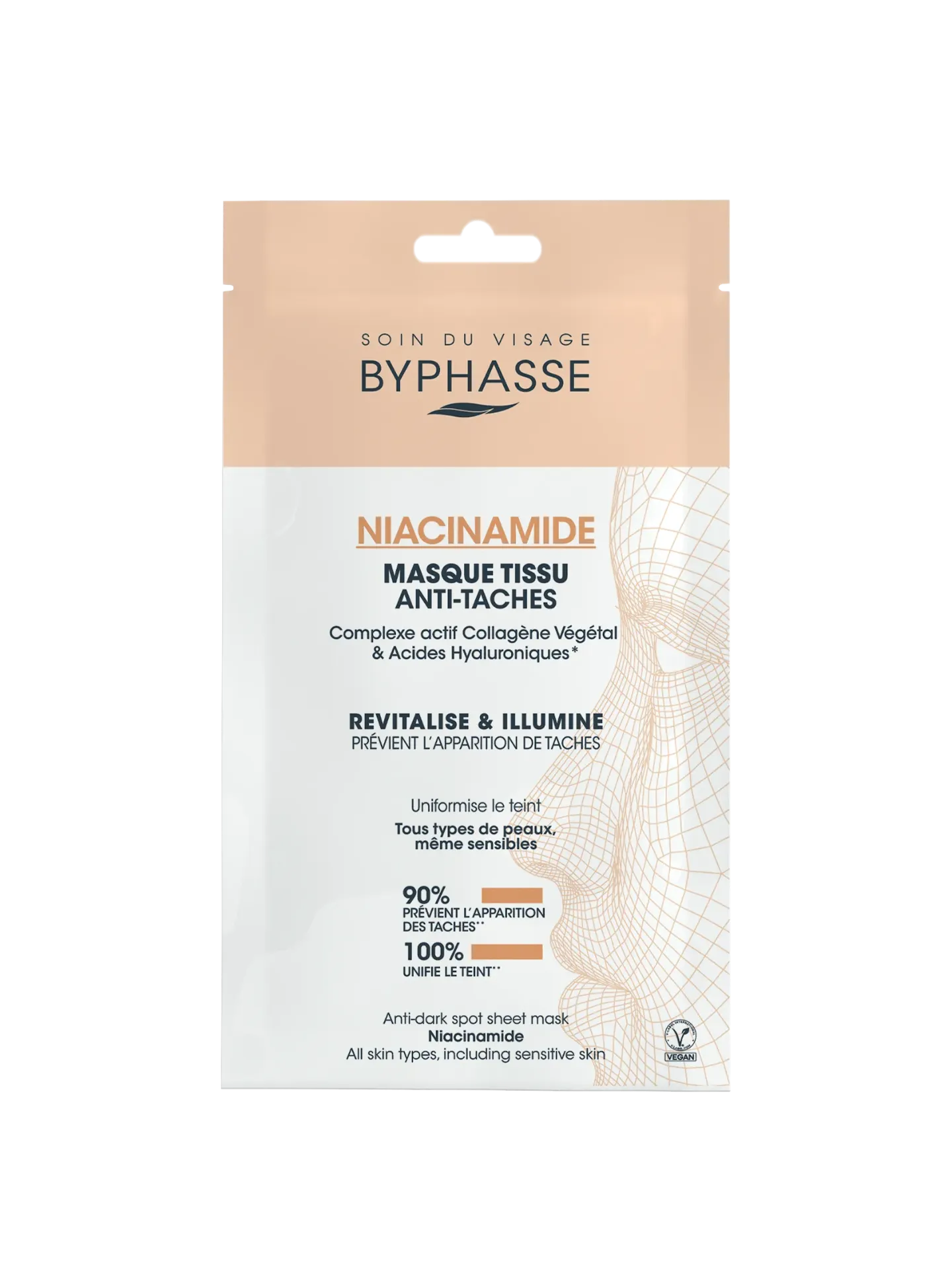 Byphasse Masque Tissu Anti-Taches Niacinamide 18Ml