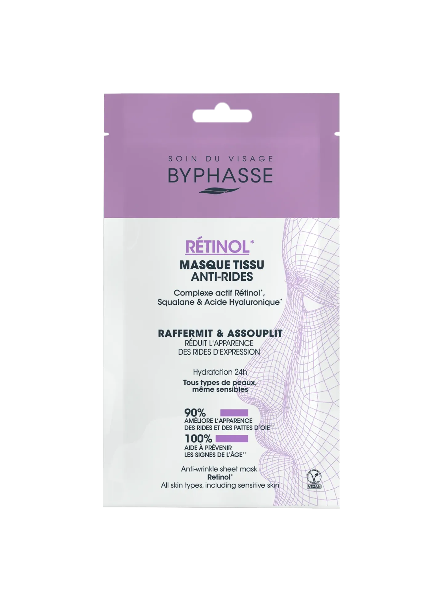 Byphasse Masque Tissu Anti-Rides Retinol 18Ml