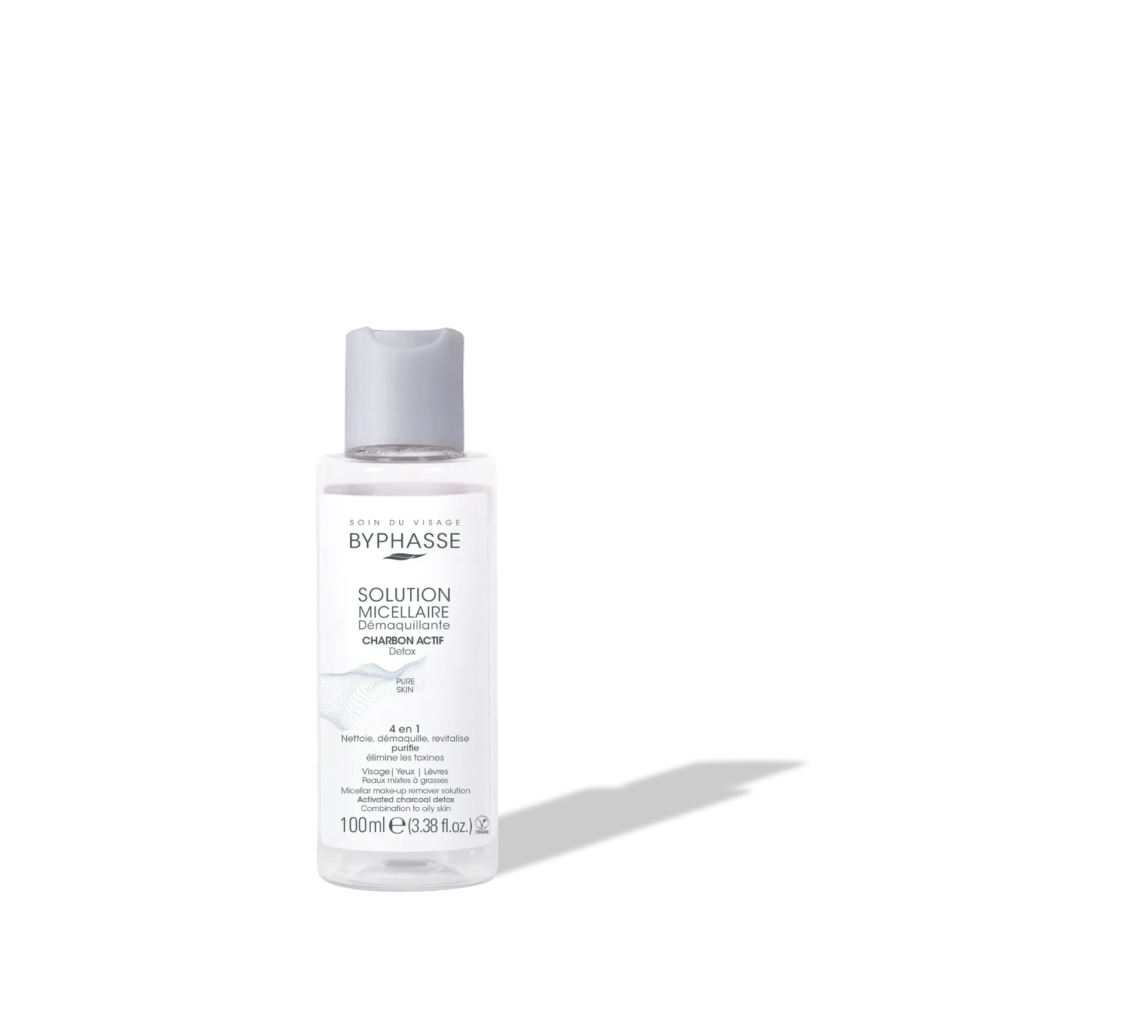 Byphasse Solution Micellaire Démaquillante Au Charbon Actif 100Ml 12U