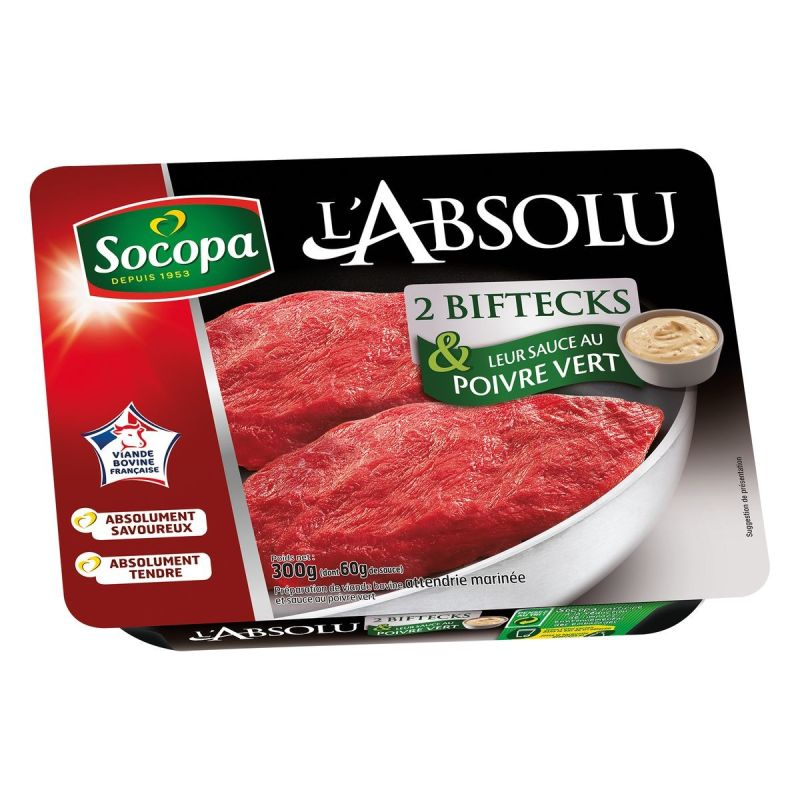 SOCOPA 2 Filetes de Ternera Salsa Pimienta 300g