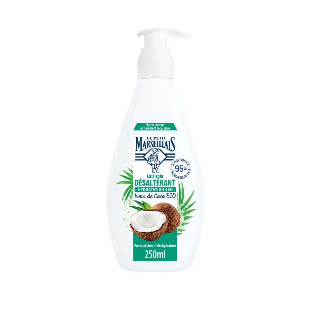 Le Petit Marseillais Lait Hydra 48H Coco Peau Deshydratee Pompe Recyclable 250 Ml
