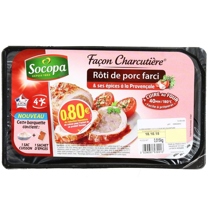 SOCOPA Stuffed pork roast Provençal