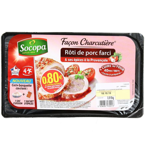[3039050532213] SOCOPA Stuffed pork roast Provençal
