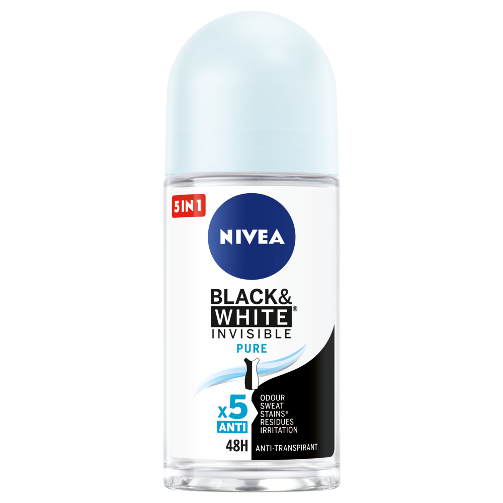 Nivea Deo Roll-On 50 Ml Black&White Invisible Pure