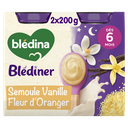 BLEDINER Blédîner Sêmola Baunilha Flor de Laranjeira 2 x 200 g