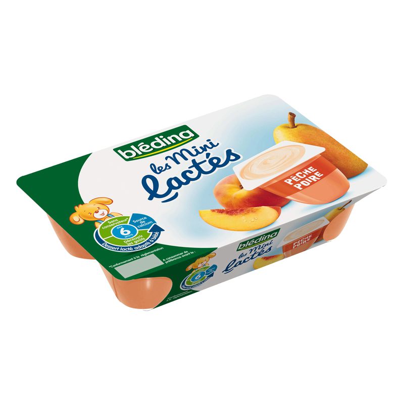 Bledina Pêche Poire Dès 6 Mois P'Tit Blédi 6X60G