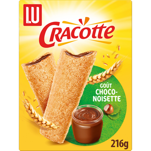 [3041090061684] CRACOTTE Chocolate Hazelnut Filled Crispy Bread 216 g