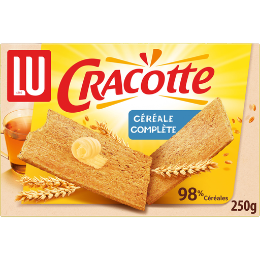 [3041090063206] CRACOTTE Crispy Cereal Toast Whole Wheat 250 g
