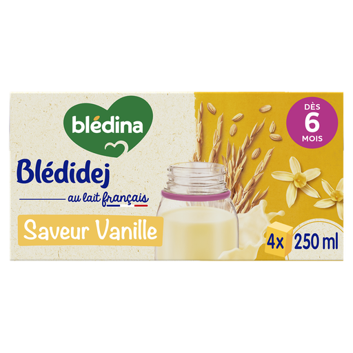 [3041090503139] BLEDIDEJ Blédina Leite e cereais bebé sabor baunilha 4x250ml