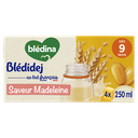 BLEDIDEJ Blédina Lait et céréales bébé saveur madeleine 4x250ml