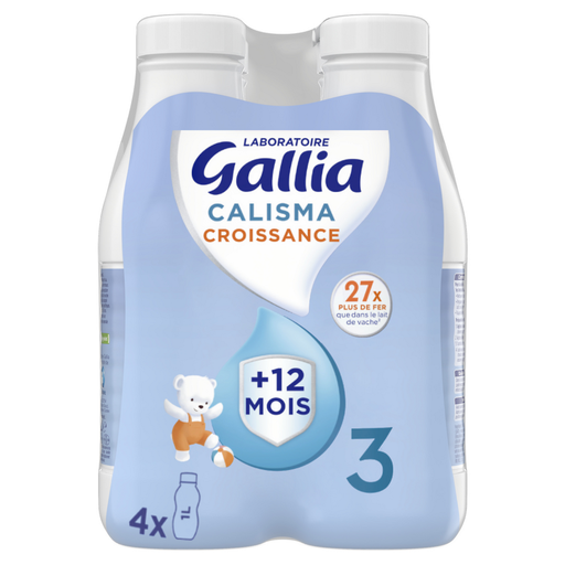 [3041091098627] GALLIA Leche de crecimiento líquida Calisma 3, 4 botellas de 1 L