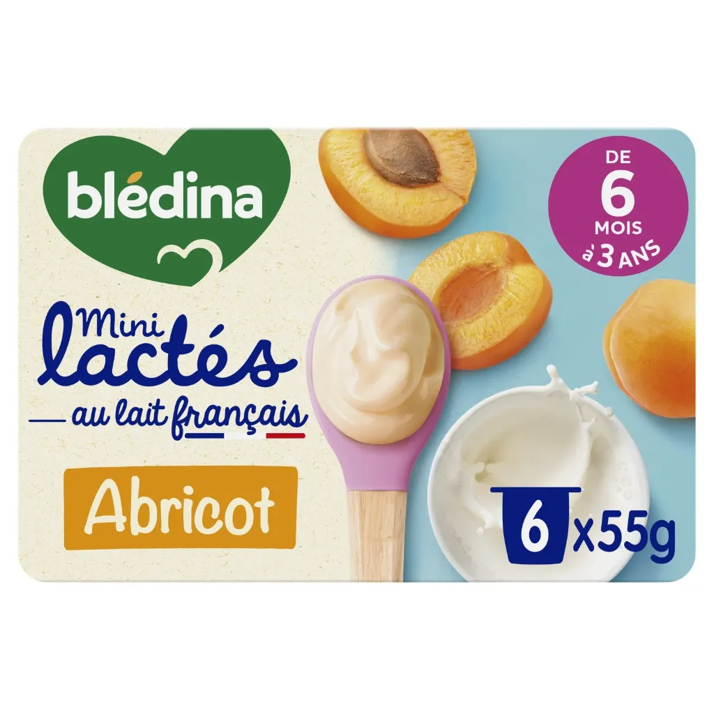 Blédina Mini Lactés Abricot 55g x 6 (Yogurt Bledina Abricot)