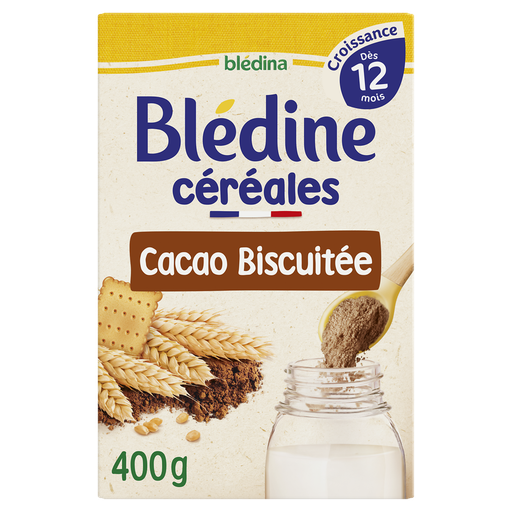 [3041091339966] BLÉDINA Céréales bébé croissance choco biscuitée 400 g