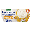 BLEDINA Douceur au fromage blanc sobremesa láctea com mirabel 4x100g
