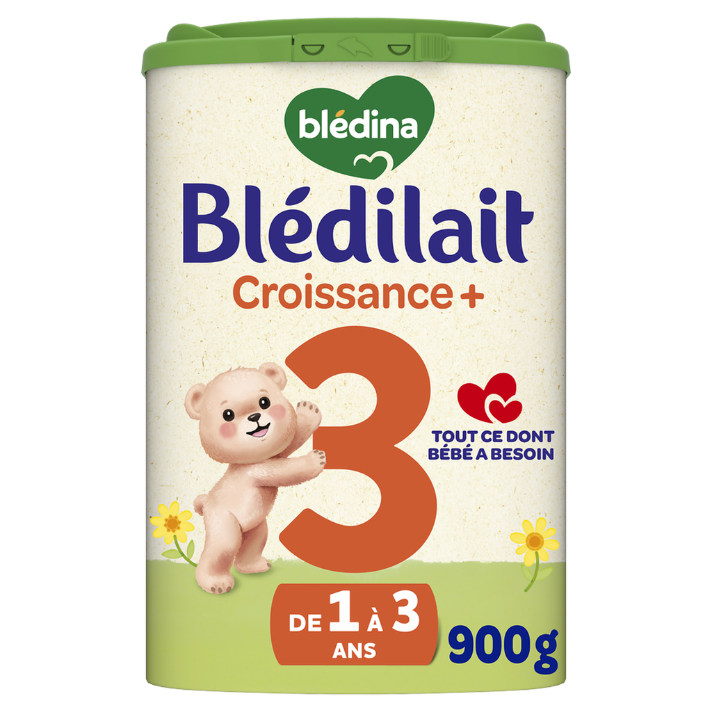 Blédina Lait En Poudre Blédilait Croissance De 1 À 3 Ans : La Boîte 900 G