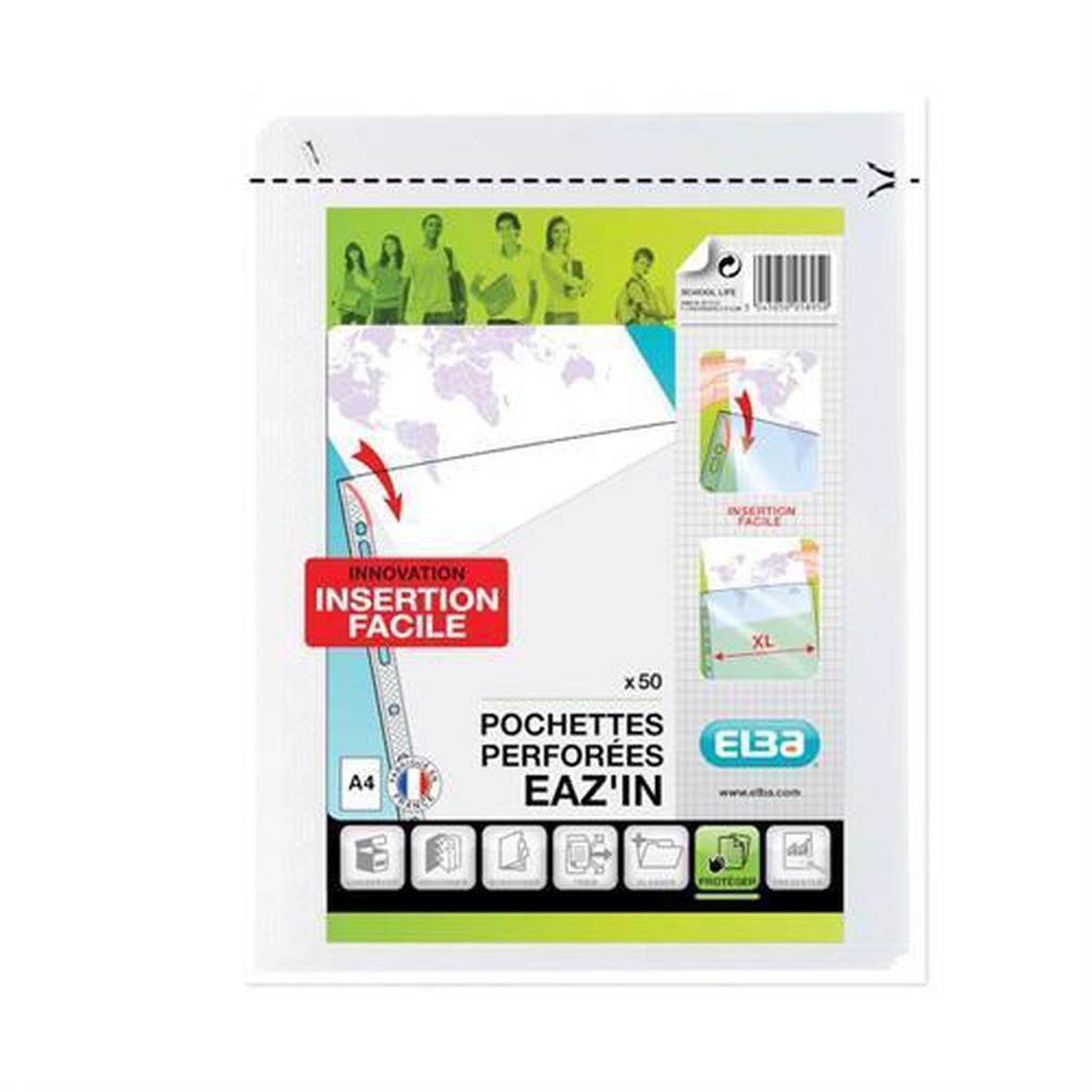 Oxford El'A Pochettes Perforées 21X29,7Cm : Les 50