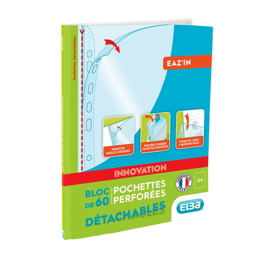 Oxford El'A Pochettes Perforées Eazin Bloc Dos X60 : Les 60