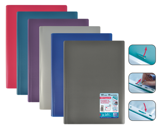[3045053212380] OXFORD Carpeta de Fundas Crossline A4 120 vistas / 60 fundas