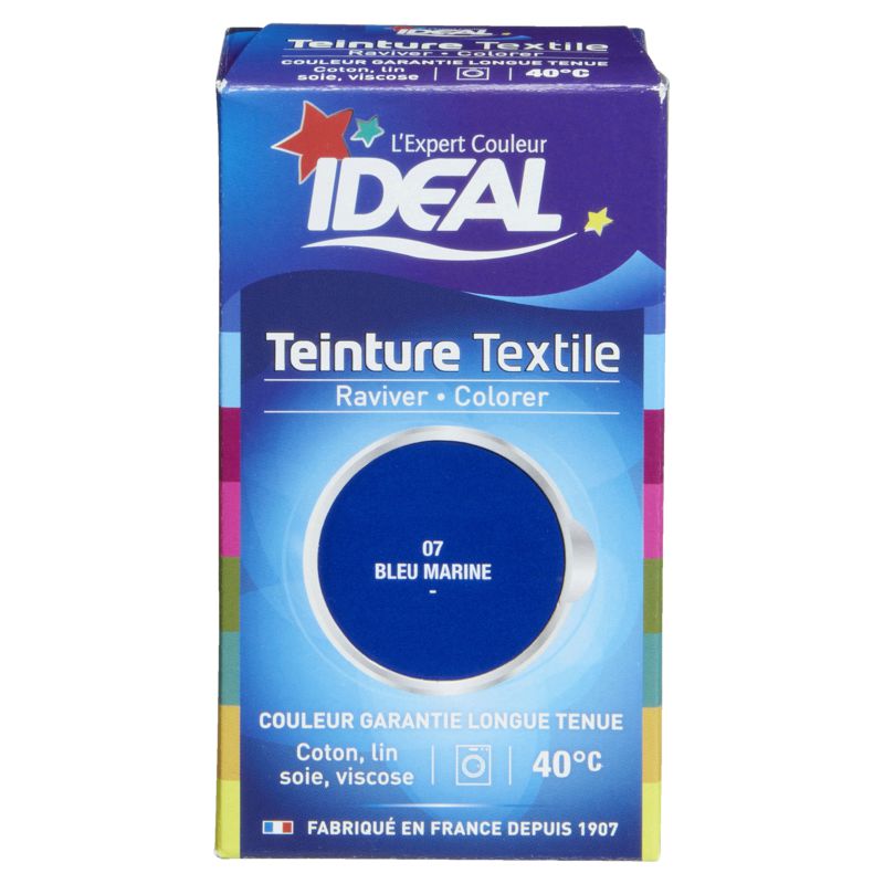 Ideal Teinture Tissus Liquide Bleu Marine