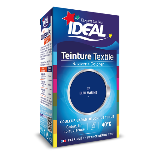 [3045200520610] IDEAL Teinture textile liquide bleu marine 40 ml