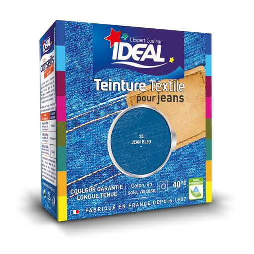 [3045200600251] IDEAL Teinture textile liquide jean bleu 175 g