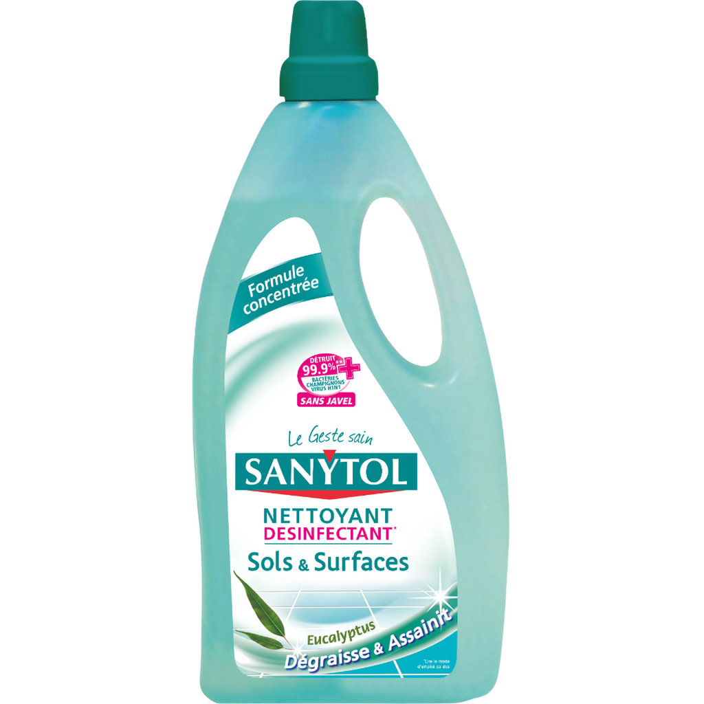 Sanytol Nettoyant Désinfectant Sols Et Surfaces Eucalyptus : Le Flacon De 1 L