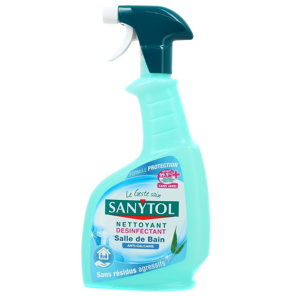 Sanytol Spran Nettoyant Désinfectant Salle De Bain Anti-Cal'Aire 500Ml